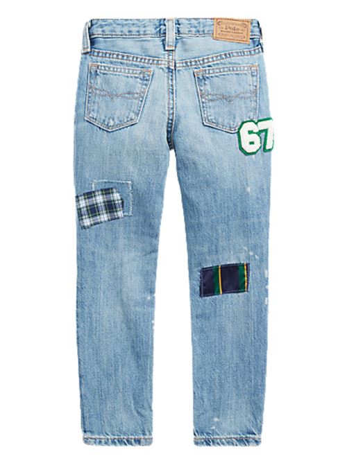 Jeans da Bambina Ralph Lauren con rammendi in ciniglia POLO RALPH LAUREN | 312877876001